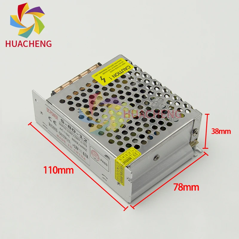 

Оригинальный импульсный блок питания S-80-12, 12В 6.7А 80Вт, адаптер постоянного тока, трансформатор, сертифицированный ROHS