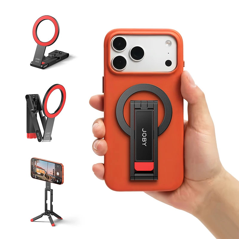 JOBY AC02 Magnetic Tripod  Dual-sided snap Mini Smartphone Stand for Magsafe iPhone 17 16 15 Phone Holder Foldable Desktop Stand