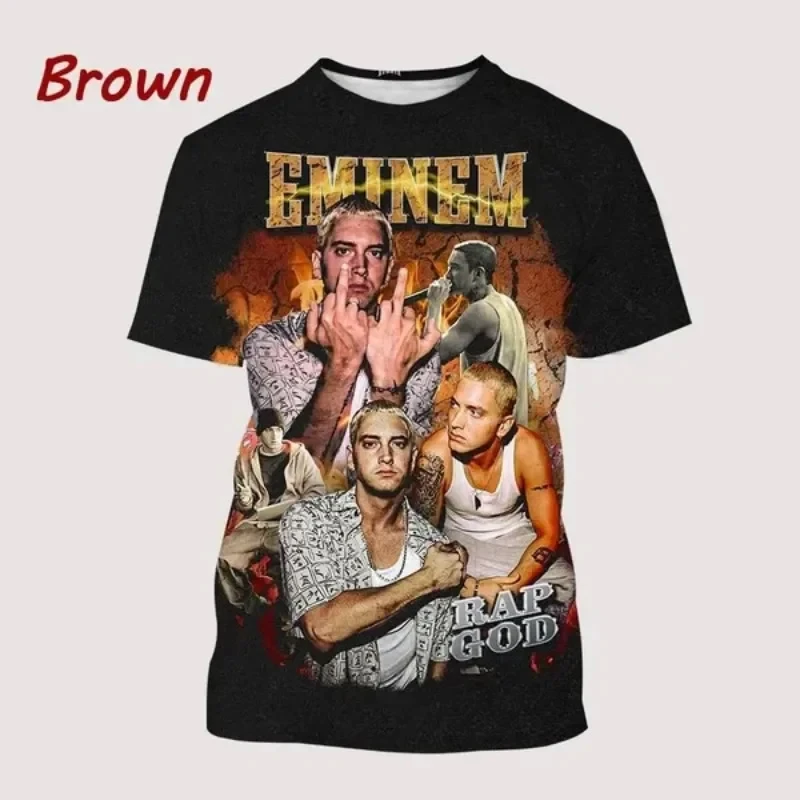 Best Rapper Eminem T-shirt stampa 3D uomo/donna popolare magliette a maniche corte moda Hip-hop Trend Streetwear abbigliamento Unisex