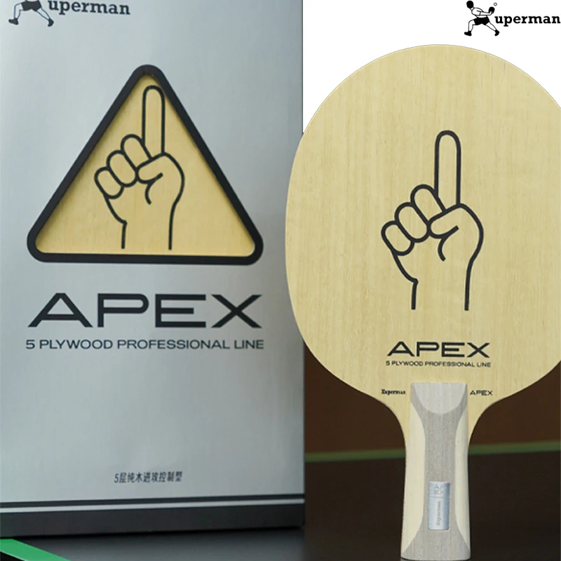 Xuperman Xuxin تنس الطاولة بليد 5-Ply APEX الخشب النقي بينغ بونغ مجداف القشرة المواد السطحية المهنية تنس طاولة بليد