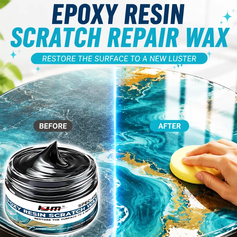 Epoxy Resin Scratch Repair Wax Surface Polishing Paste Restore Gloss Remove Fine Scratches for Resin Table Automotive Paint