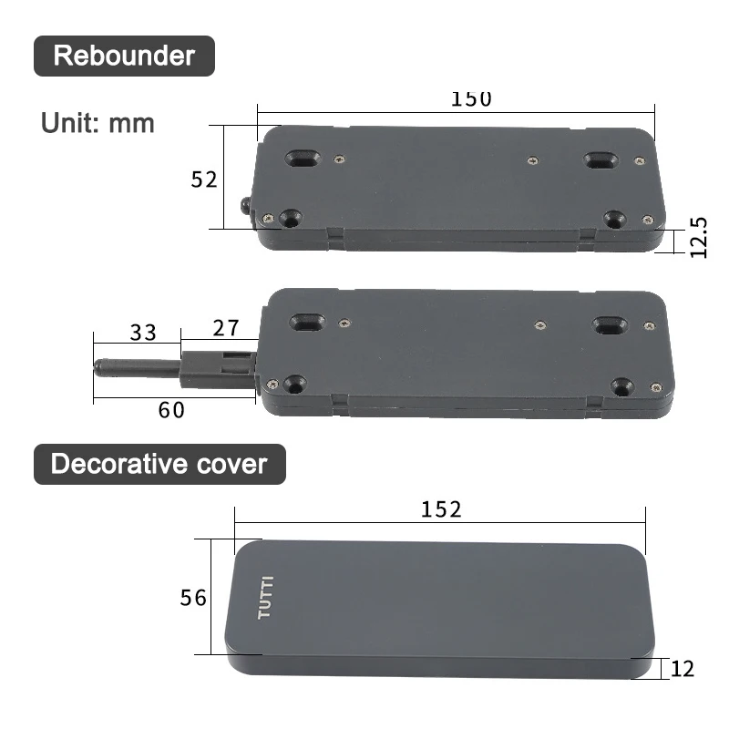Imagem -06 - Amortecedor Buffers Armário Catches Door Stop Push tipo Alto Armário Wardrobe Porta Soft Close Heavy Duty Buffer com Dobradiças Carga 22kg