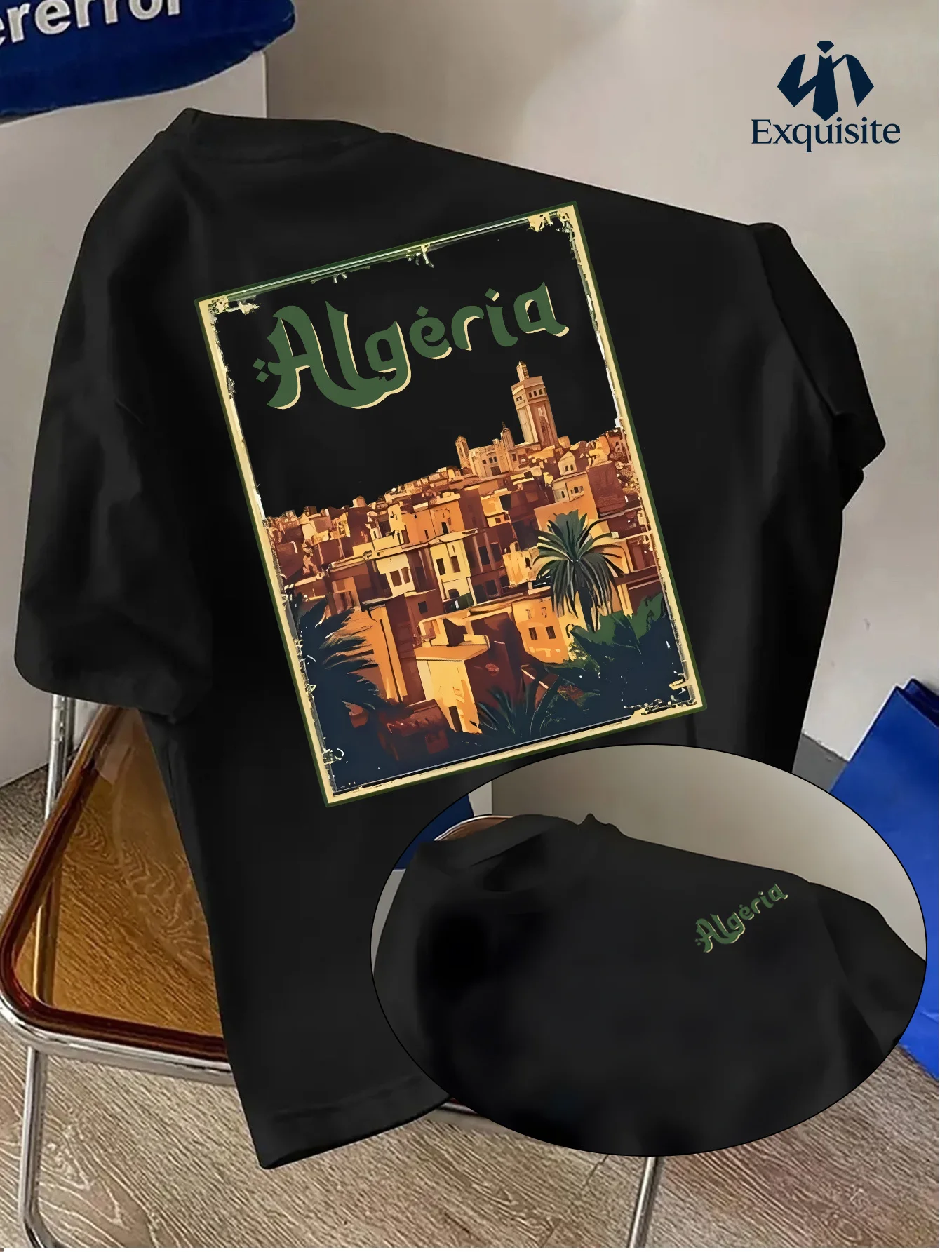 Maghreb-style Men's Summer Fashion T-shirt with The 