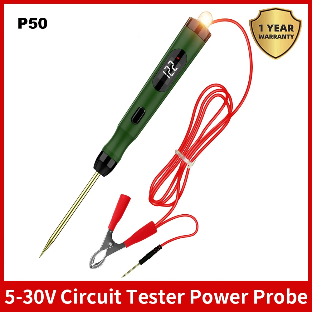 

JDiag P50 Automotive Electrical Circuit Tester Power Circuit Probe Kit Auto LED Electrical System Car Diagnostic Tool