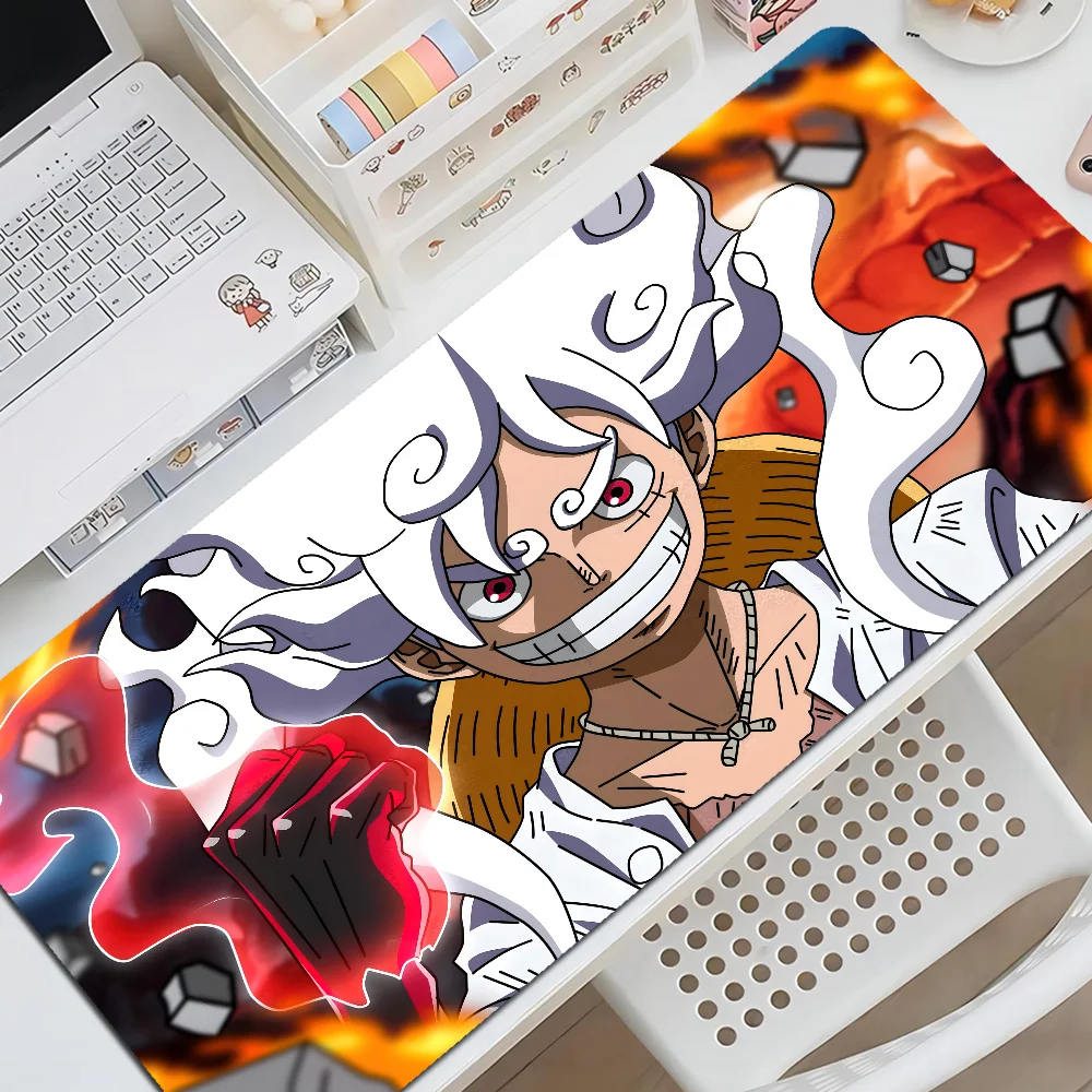 Anime One Piece Gear-5 L-Luffy Mousepad New Rubber Mouse Durable Desktop Mousepad Size for Game Keyboard Pad for Gamer