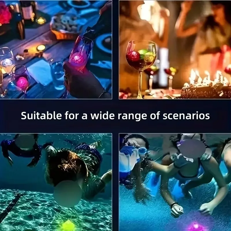 Lampe à glaçons lumineuse LED, 12-60 pièces, lumière d'ambiance 3D réutilisable, lampe promotionnelle écologique pour fête, Bar, mariage, décor KTV