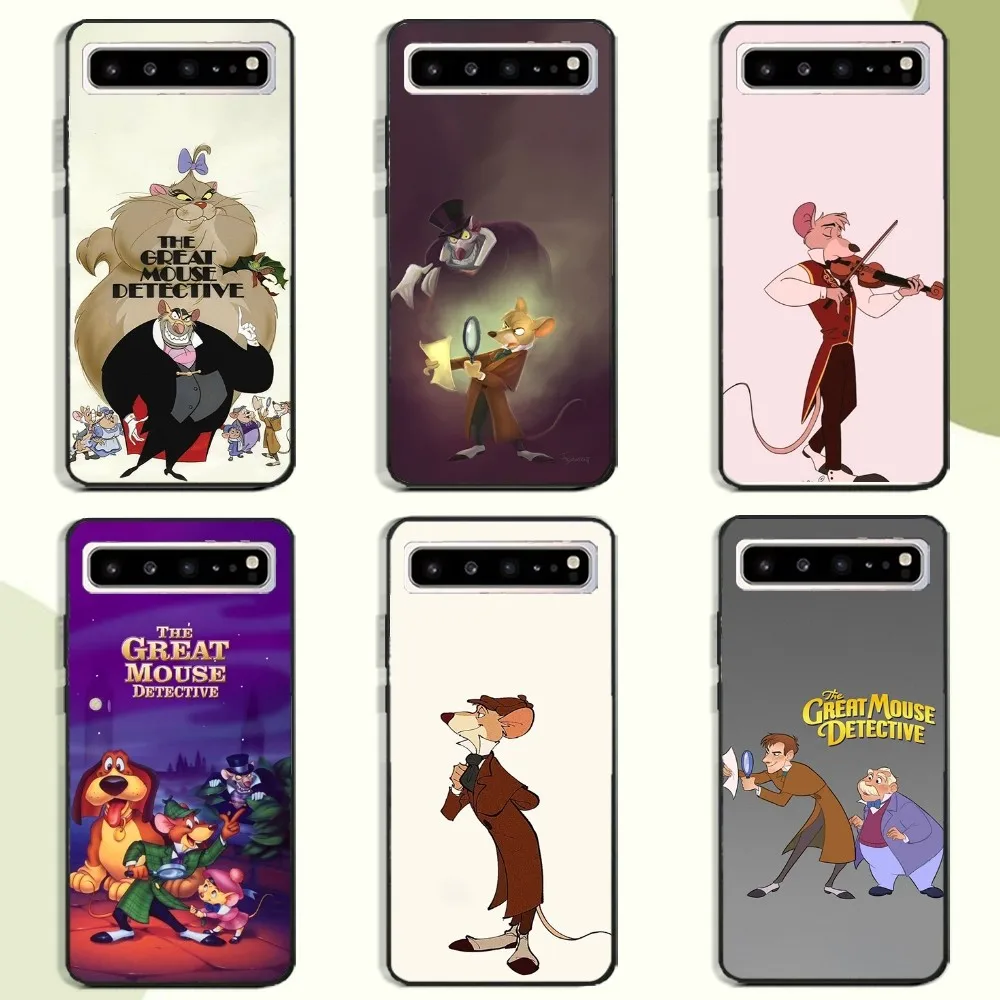 The G-Great M-Mouse Detective Phone Case For Samsung Galaxy A52 A12 A51 S21 Edge S22ULTRA S23 S20LITE Plus Ultra Black Cover