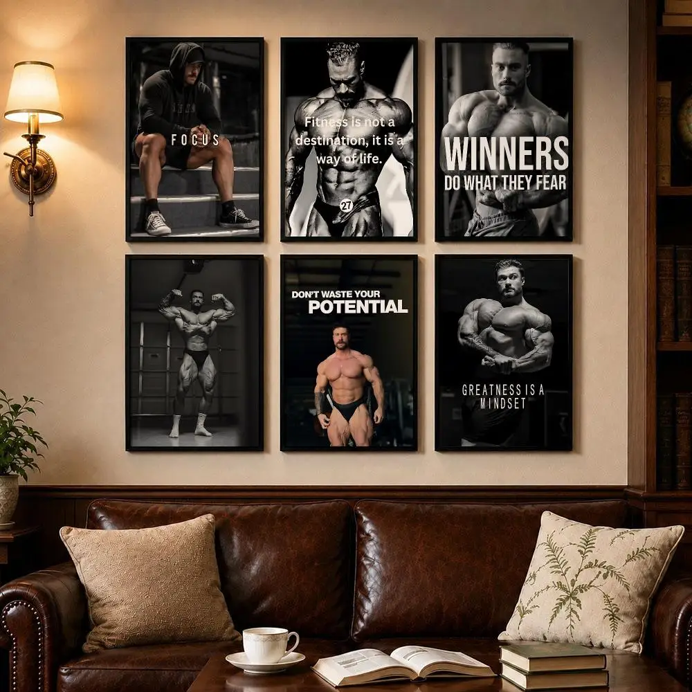 Stylish Celebrity C-Chris BumsteadS Poster Self-adhesive Art Poster Decoracion Painting Wall Art White Kraft Paper Home Decor