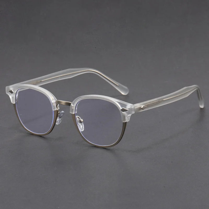 ヴィンテージ日本製ワイヤーフレームメガネ、ブルーライトカット、女性-男性用、度付きまたは無地レンズ