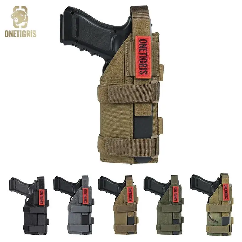 ONETIGRIS Tactical Gun Holster Molle Modular Belt Pistol Holster Nylon For Right Handed Shooters Glock 17 19 22 23 31 32 34 35