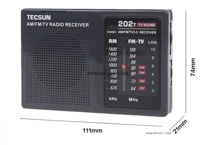TEC-SUN R-202T AM/FM/TV جيب راديو استقبال المدمج في المتكلم الإنترنت راديو محمول FM/FM/TV جيب ريترو راديو Tescun R202T #5
