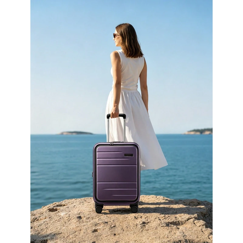 20 Inch Carry On Luggage 22x14x9 Airline Approved Expandable Polycarbonate Suitcase Front Pocket for Travel