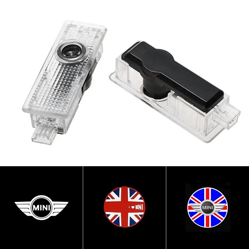 

2Pcs Car Door Welcome Logo Light Projector Ghost Shadow Puddle Lamp For MINI Cooper R55 R56 R57 R58 R59 R60 F54 F55 F56 F57