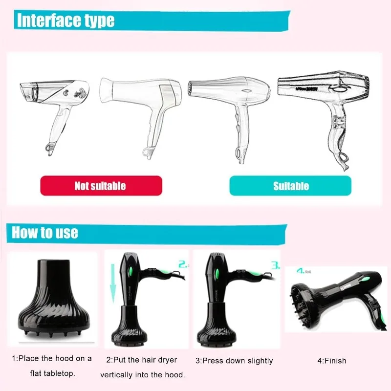 Salon Universal Hair Dryer Diffuser for Curls Temperature Resistant Hair Barbershop Home Drying Blower Hair Styling Accessories