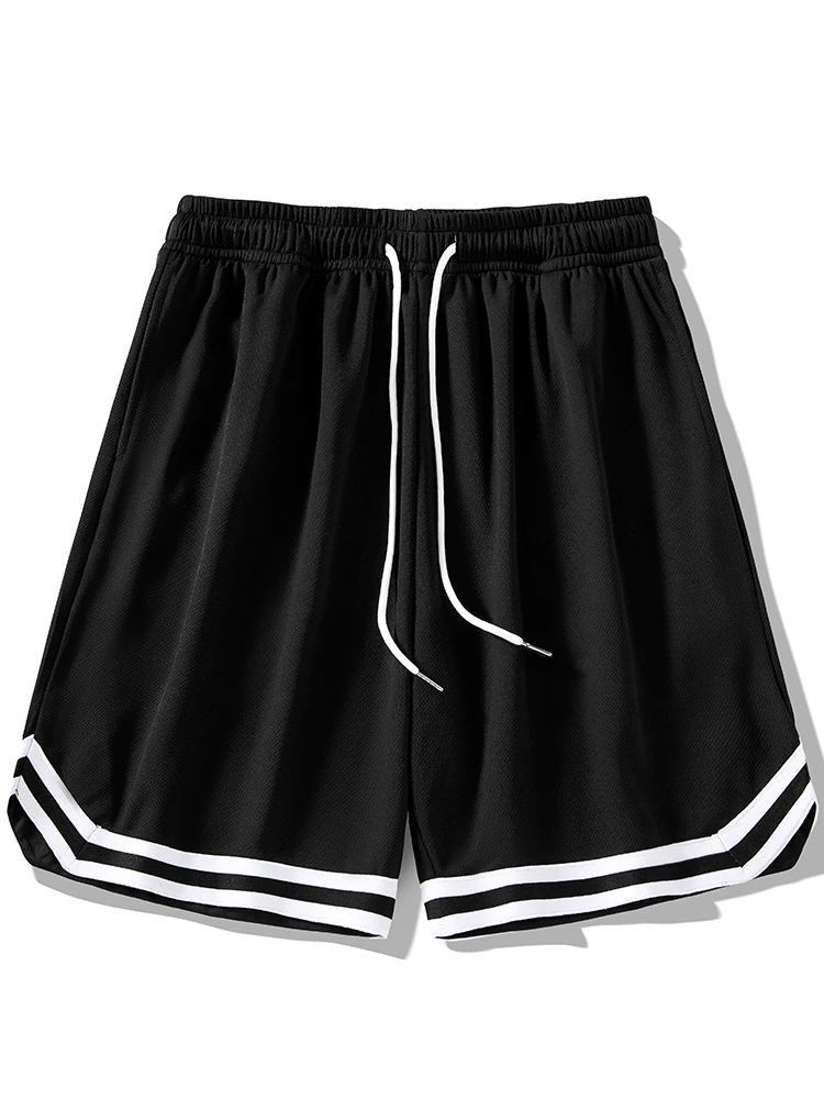 

Men's Drawstring Waist Sports Shorts Three-Piece Set, Suitable For Running Comfort, Lightweight Fabric For Summer Activities
