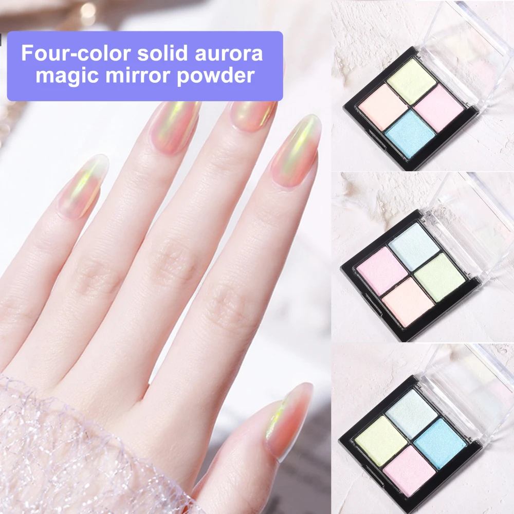 Nail Art Glittery Mirror Powder, Multicolore, Unique, Dazzling, Fashion-Forward, N64.ista-Have Product, Rotterdam Kling, 1 Pc, 2Pcs