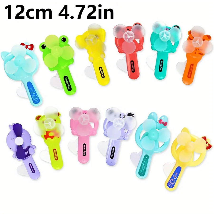 8pcs Mini Cartoon Handheld Fans - Cute Animal Patterns, Portable Manual Cooling Fans, Summer Party Favorite for Outdoor JXB
