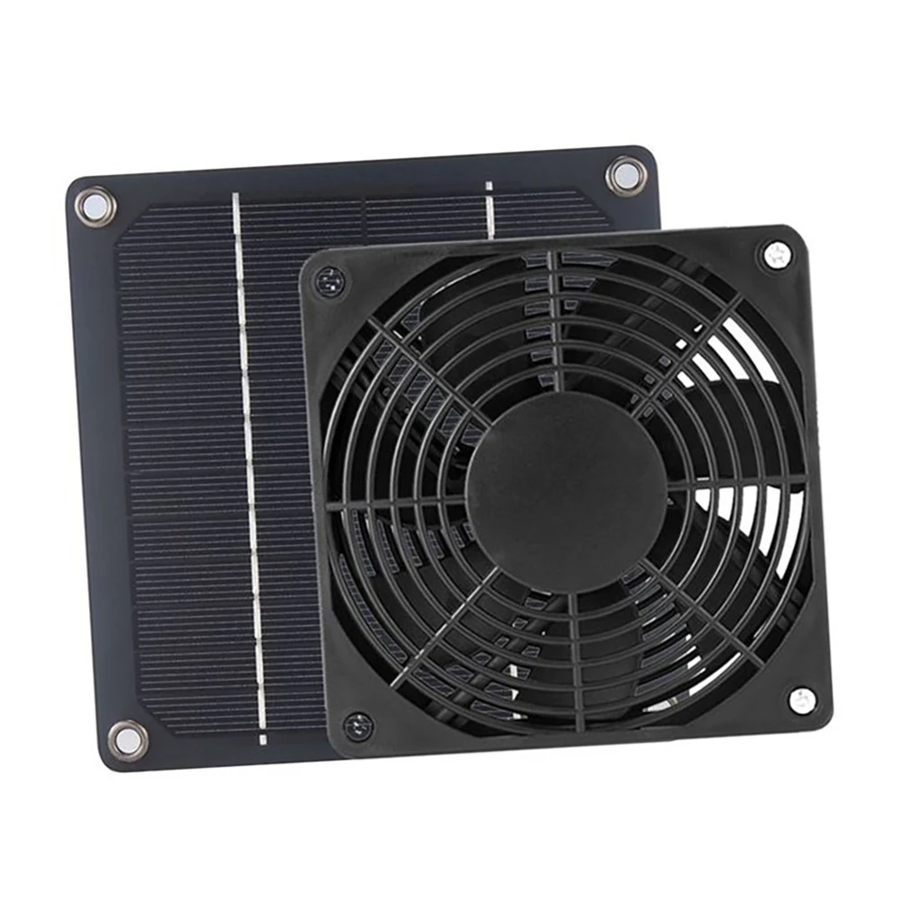 Monocrystalline Solar Powered Ventilator 12V 10W For Dog Kennel Garden Home Office Wall Mount Air Circulation Fan