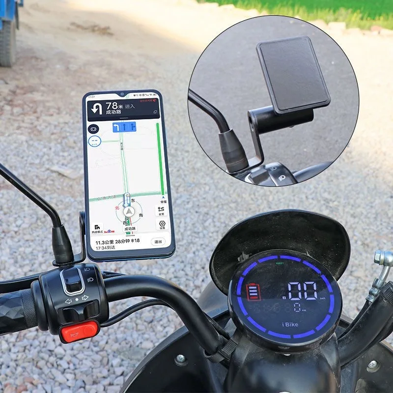 Motorrad-Handyhalterung, stoßfester Halter für Elektrofahrräder, Fahrrad-Navigationshalterung, Handyhalterung, Elektrofahrrad, magnetische Halterung