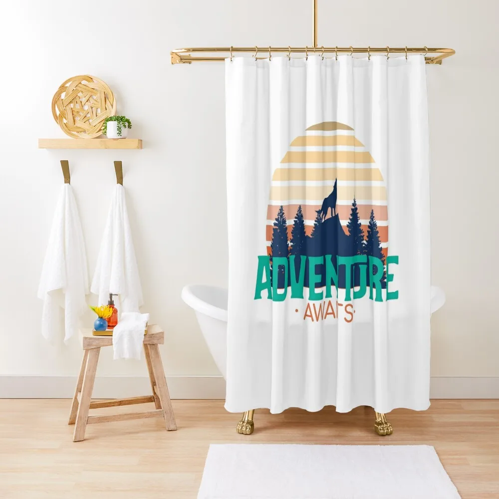 

Adventure -Awaits- Shower Curtain Luxury Bathroom Bathroom Accessory For The Bathroom Curtain