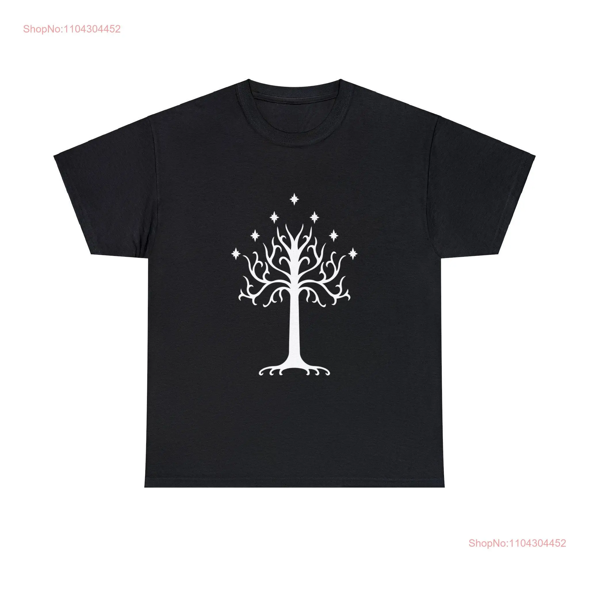 Tree of Gondor Chest Print Heavy Cotton T Shirt long or short sleeves