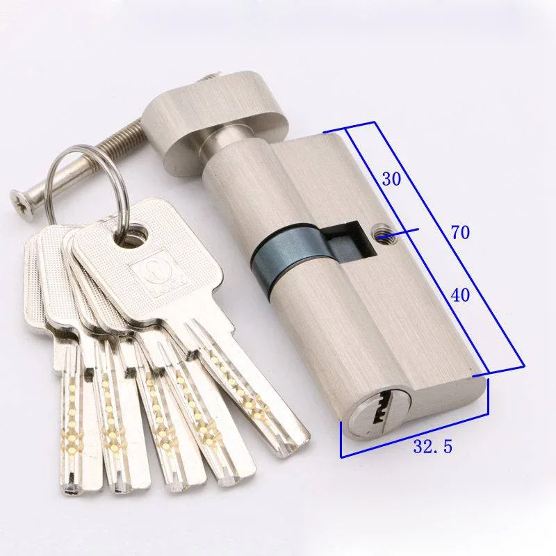 Door Lock Cylinder – 55-80mm Lengths, Anti-Drill, Anti-Bump, For 35-50mm Thick Doors, With 5 Keys