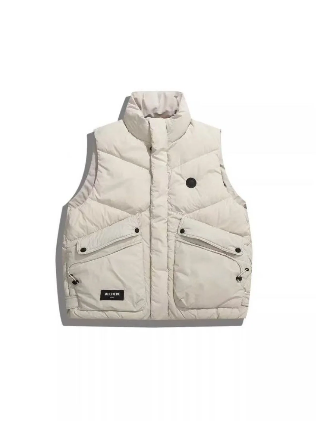 

Comfortable Sli Men's Stand Collar Vest Cotton Jaet Versatile Retro Korean Version Trendy Autumn Winter New Arrival