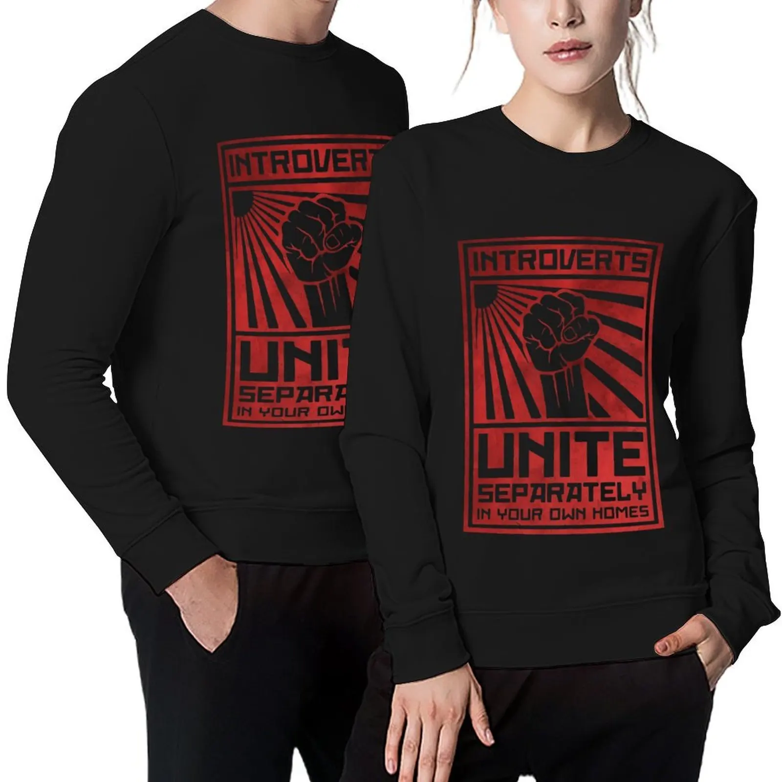

Introverts Unite Sticker Pullover men's clothing mens clothing men's coat men's sweat-shirt sweatshirt male