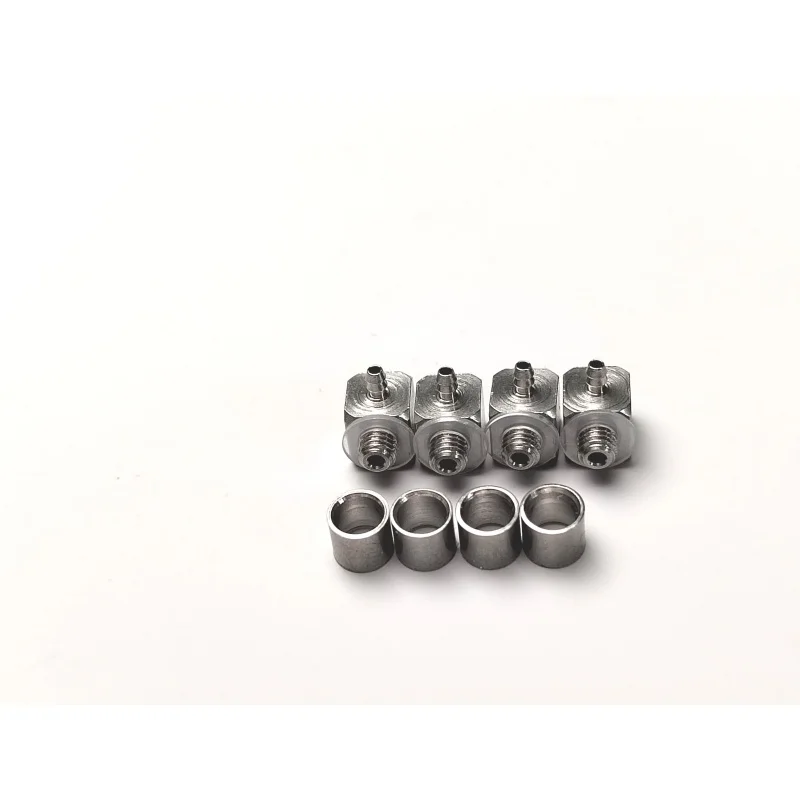 1/14 Maßstab Metall Edelstahl Präzisionsbogenstücke, Gerade Verbindungsstücke, T-Stücke und Öldüsen für RC-Hydraulikmodell-Upgrades – Detail 11