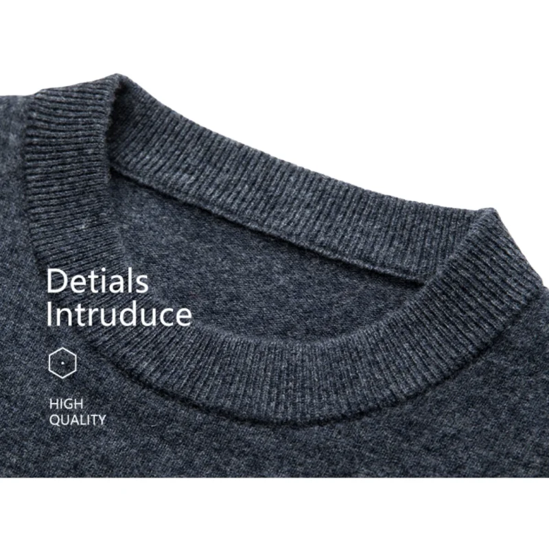 Heavy Weight 450g Men's Wool Sweater New Arrival Autumn Winter Warmer Men Tops High Quality Men Round Neck Clothing C0214