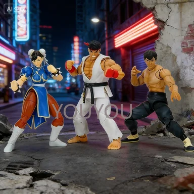 

New Original Jada Toys Ultra Street Fighter II M.Bison Dhalsim RYU Chun Li Fei Long Ken 6" Inch Action Figure