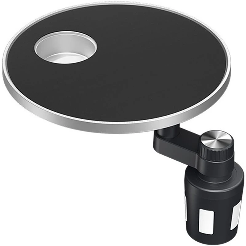 A96E-Small Tray Car Cup Holder Extension Bracket Multifunctional For Auto Dining Tray Storage 360° Rotatable Small Table