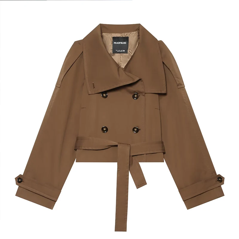 Women's Jackets Autumn 2026 New Fashion Retro Slim Short Trench Coats Chic Autumn Street Women's Travel Unique Youth Jackets