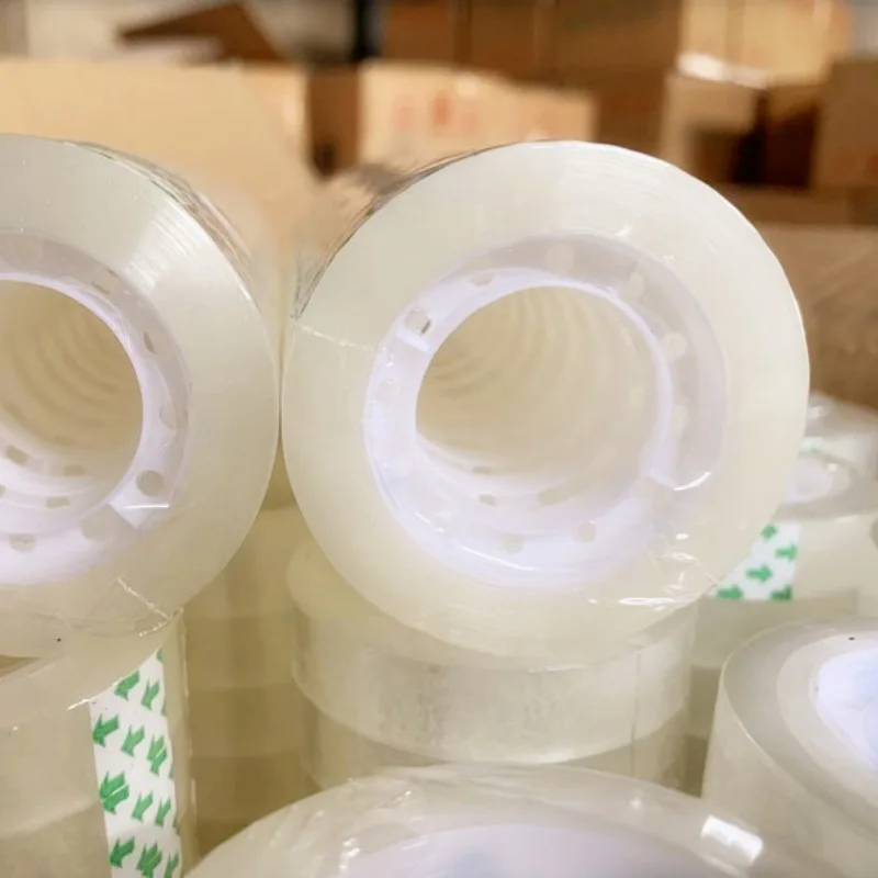 

12pcs Transparent 1.8Cmx30M Glossy Strong Adhesion Clear Packing Tape For Office School Sealing Envelopes Repairing Papers