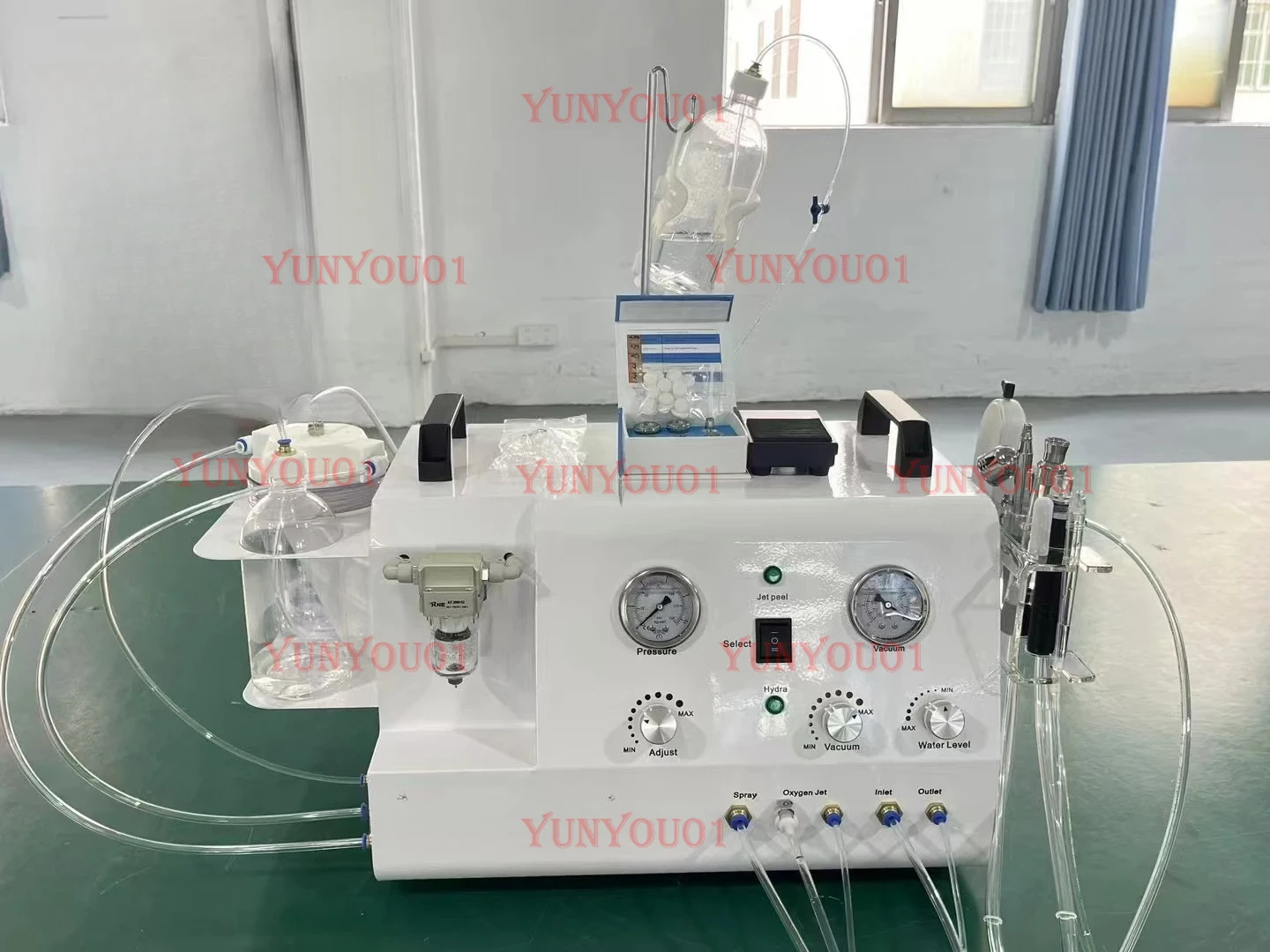 5 in1 Oxygen Facial Spa Equipment Skin Rejuvenation Microdermabrasion Diamond Water Oxygen Jet Peeling Machine