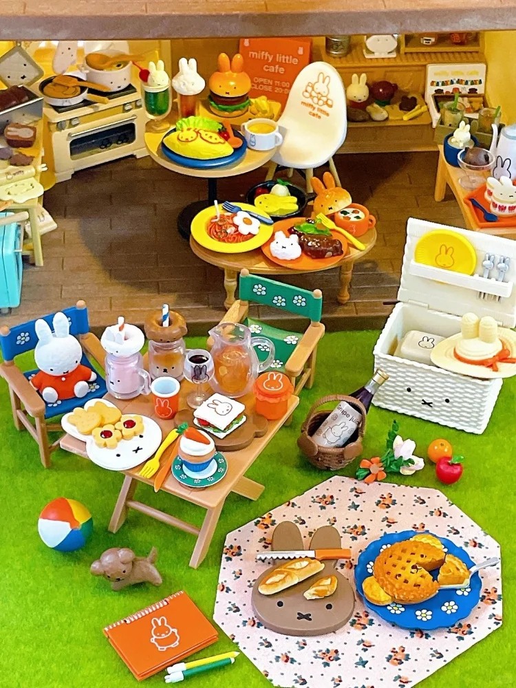 

Authentic Miffy All Series Miniature Life Scene Mini Tableware Decor For Bedroom With Bed Sofa Living Room Hobby Display