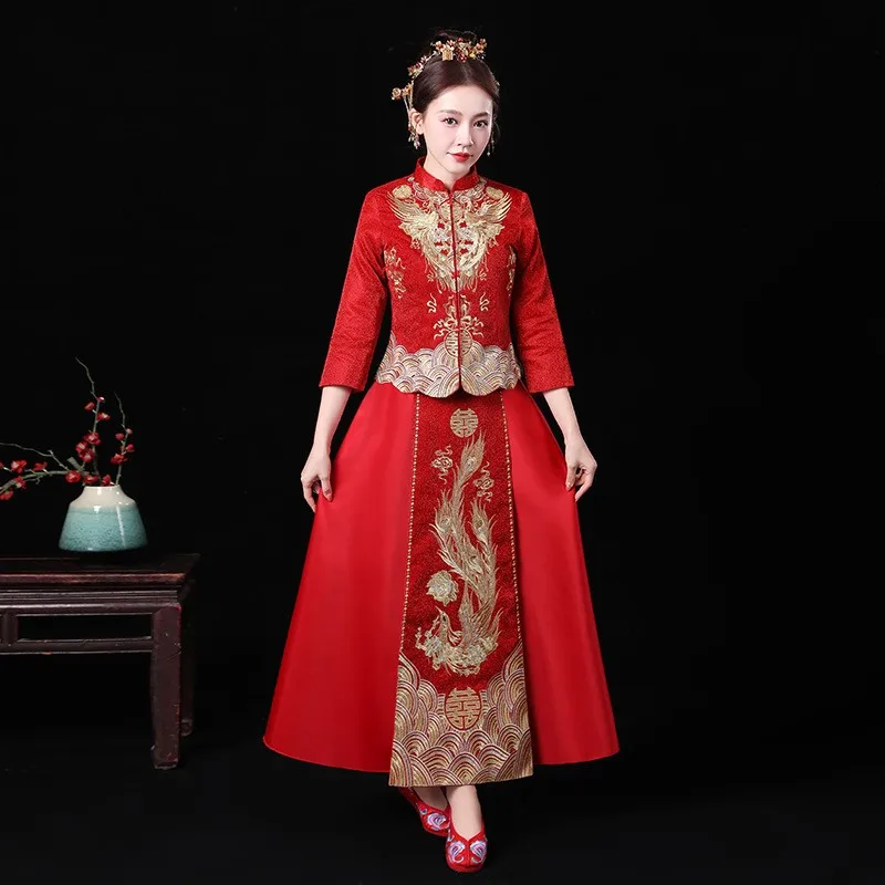 

New breathable comfortable and figure-hugging Chinese-style toasting clothing