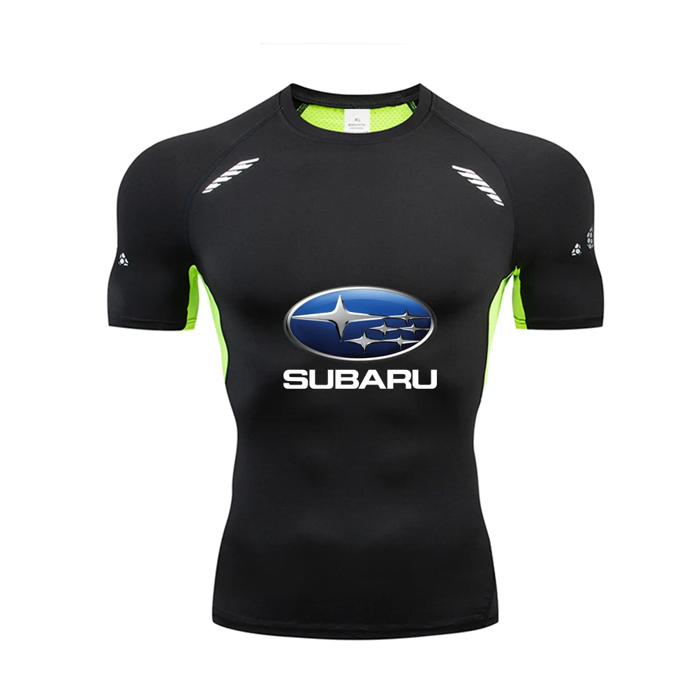 

Men's long sleeved sports T-shirt, curved cut, SUBARU running training top, quick drying, breathable, cross-border, trendy, roun