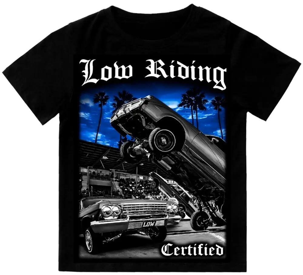 Low Riding Certified Mens Heavyweight Short Sleeve Shirt Printed On Shaka Wear High Quality 100%Cotton Short Sleeve