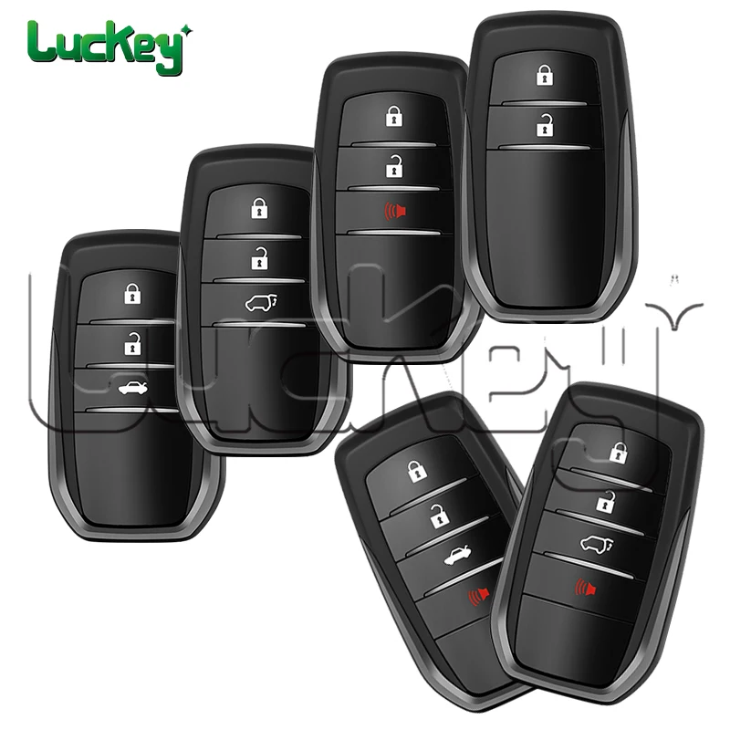 Car Key Shell For Toyota Hilux Corolla Camry Prado Land Cruiser RAV4 2/3/4 Buttons Key Fob Replacement Remote Key Housing Cover