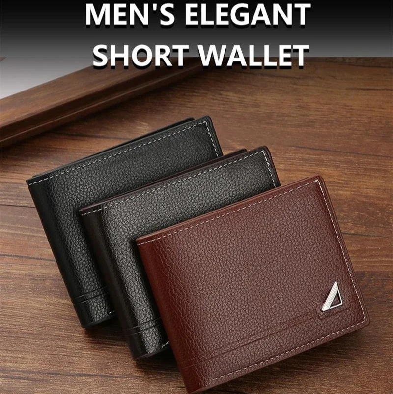 

Men's Wallet Business Retro Horizontal Leather Wallet Fashionable Large Capacity Soft Leather Wallet Men Credit ID Card Holder