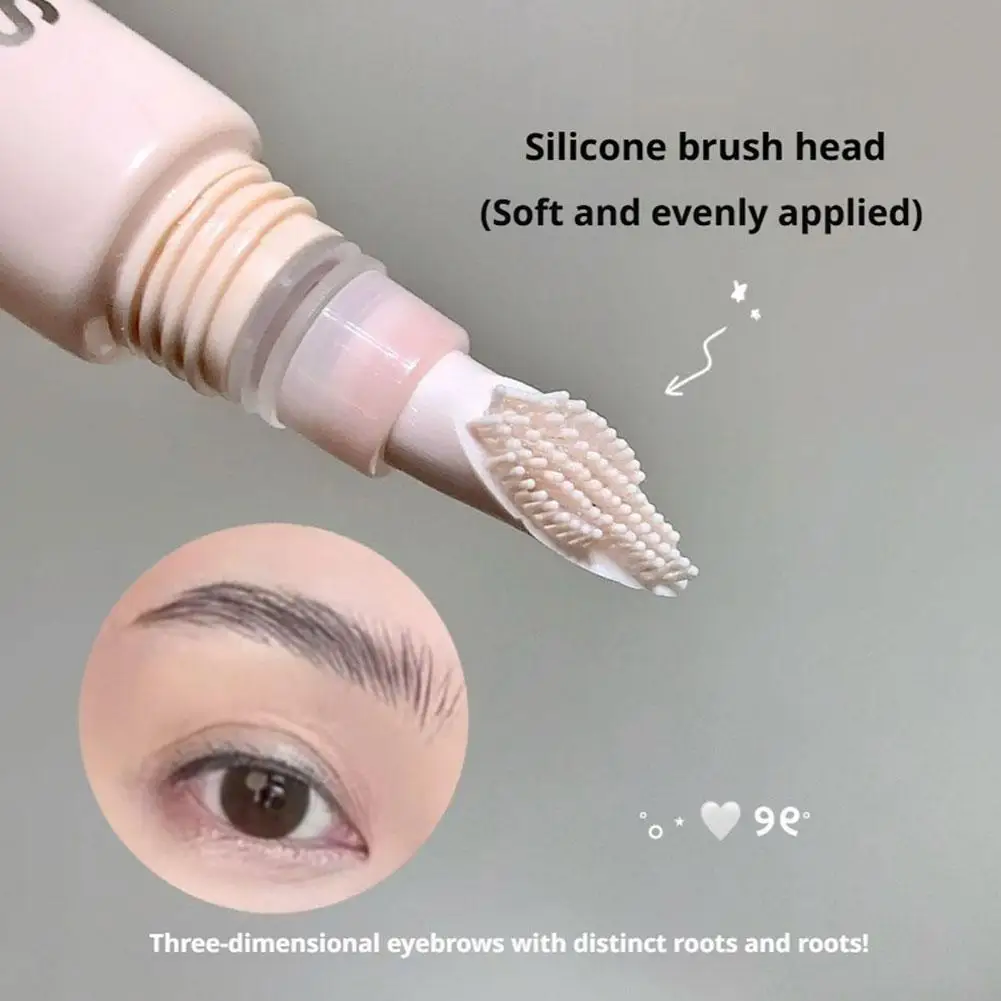 غراء الحواجب الصلب ثلاثي الأبعاد شفاف يدوم طويلاً مقاوم للماء كريم الحواجب البري الطبيعي المبتدئ مع فرشاة #5