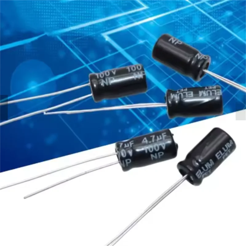 20PCS 4.7uf 100V vertical NP non-polar aluminum electrolytic capacitor 100v 4.7uf 6X11mm