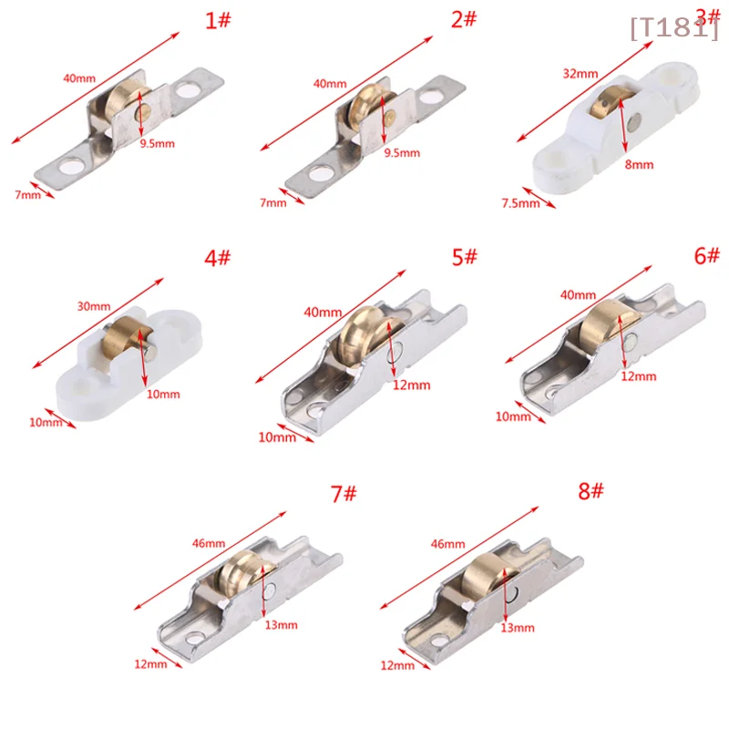Stainless Steel Window Pulley Glass Sliding Door Roller Runner Display Cabinet Mute Wheel Track Pulley Furniture 7mm 10mm 12mm