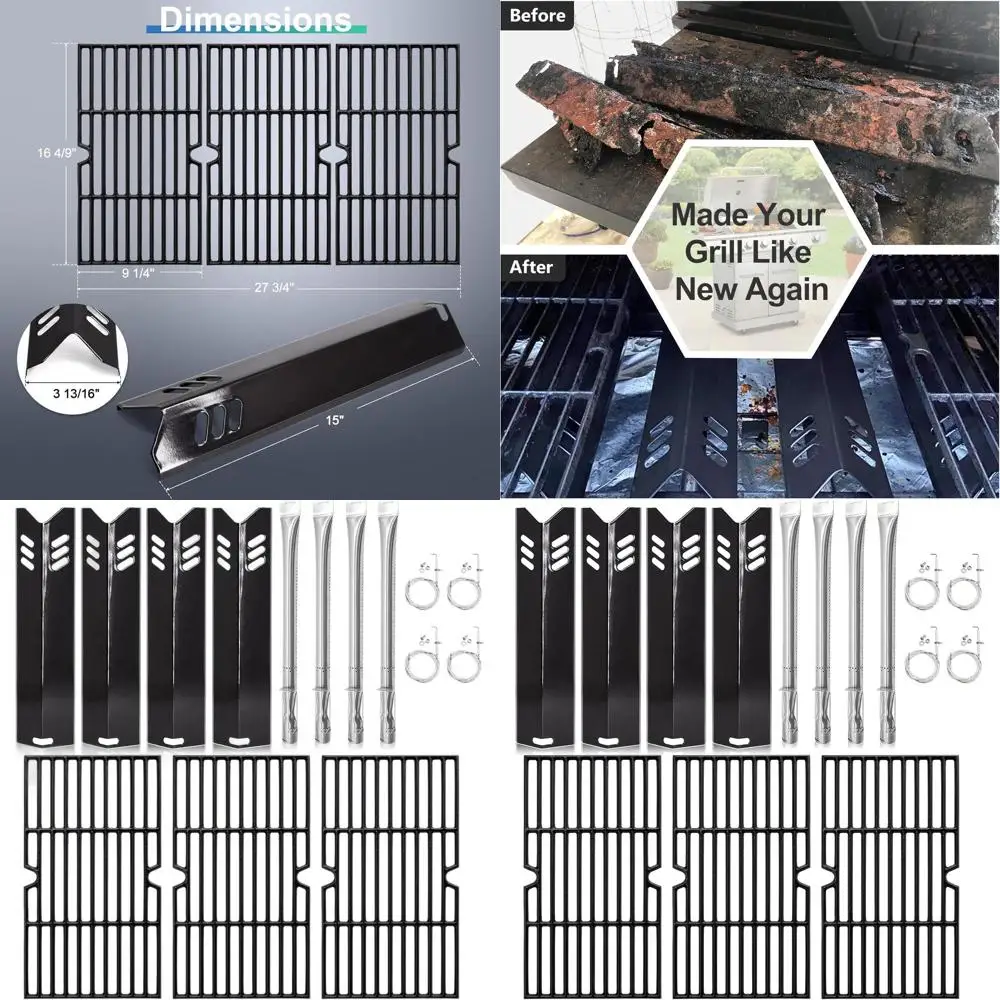 

Dyna Glo DGF493BNP Replacement Grill Grates, Heat Plates, Burners, and Igniters Kit