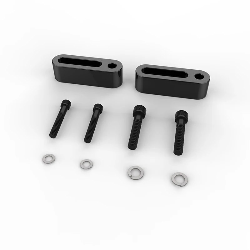 ملحقات لوحة الأرضية باللون الأسود اللامع مقاس 1 بوصة (25.4 مم) للركاب 2010+ دراجات نارية Harley FL - سهلة التركيب