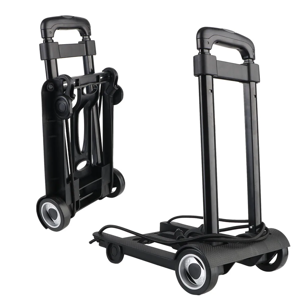 With Wheels Portable Fold Dolly Utility Rolling Carts With Wheels with Wheels Foldable Luggage Dolly Rolling Carts