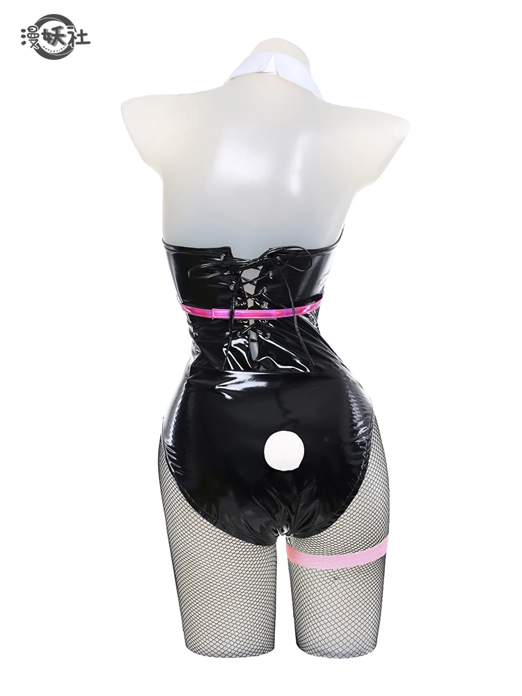 Cos Mikuu foro di coniglio in pelle nera coniglietto ragazza Sexy carino Halloween Costume Cosplay copricapo vestiti fiocchi ragazza