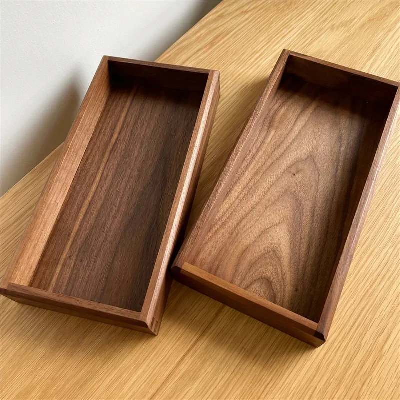 Solid Wood Key Storage Box North American Black Walnut Porch Organizer Multifunctional Pen and Jewelry Holder Desktop Storage