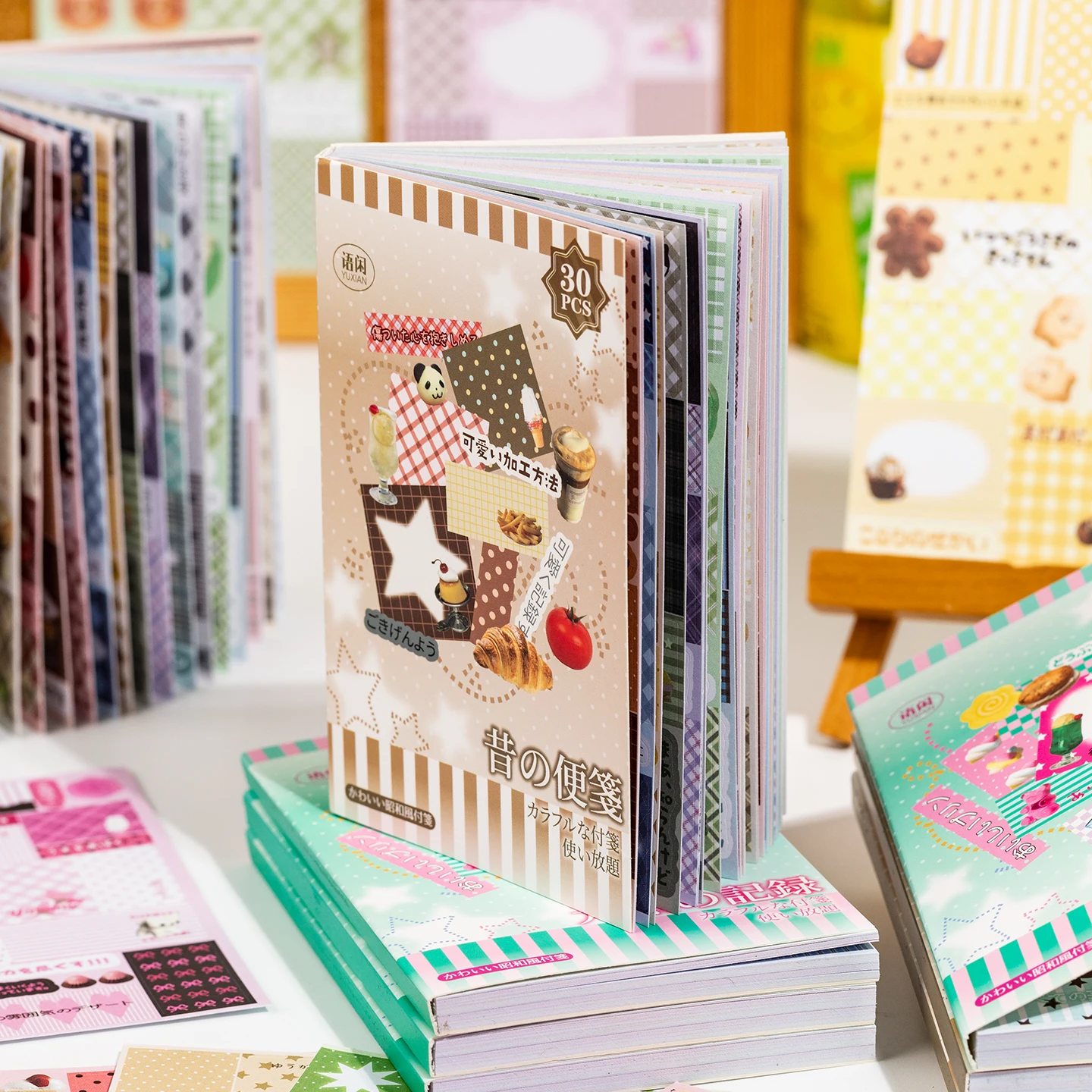 30 Sheets/Piece Vintage Memory Sticker Book Writable Memo Stickers DIY Journal Scrapbooking Material Message Note Decoration